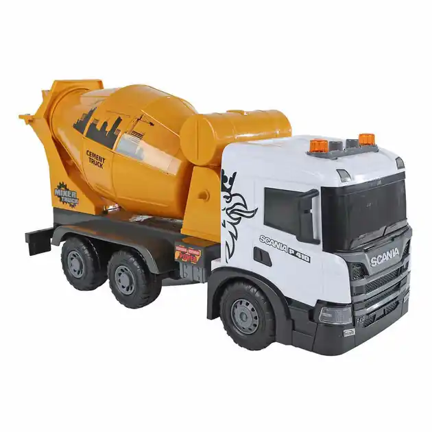 Premium 2-Play Scania Vrachtwagen Betonmixer Frictie met Licht en Geluid