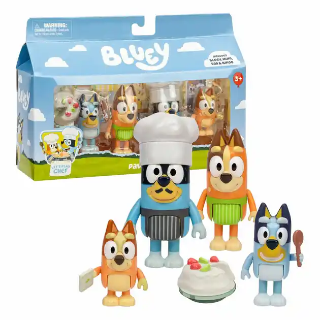 Beperkte Voorraad Bluey Dessert Speelset - 4 Figuren