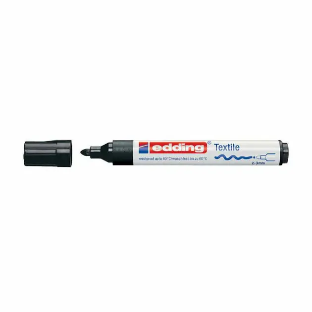 Bestel Nu Viltstift Edding 4500 textiel rond zwart 2-3mm