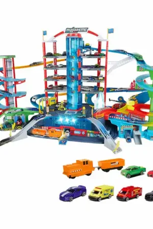 Majorette Super City Garage - Met 6 Voertuigen Korting