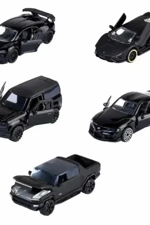 Majorette Black Edition Autoset, 5dlg. Seizoensaanbieding