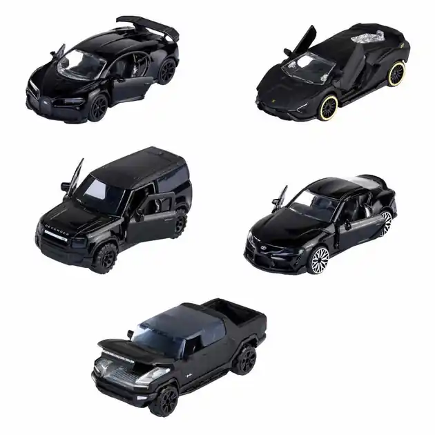 Majorette Black Edition Autoset, 5dlg. Seizoensaanbieding