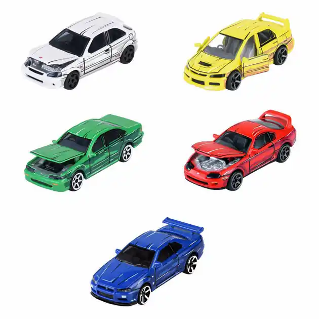 Rechtstreeks Van De Fabrikant Majorette JDM Legends Anime, 5dlg.