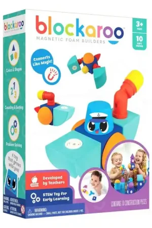 Blockaroo Magnetische Foam Blokken Boot Box, 10dlg. Op = Op