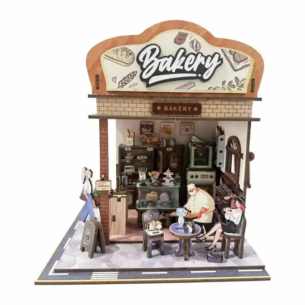 Woodworks Houten Bouwpakket Bakery met Licht - 185dlg. Hete Deal