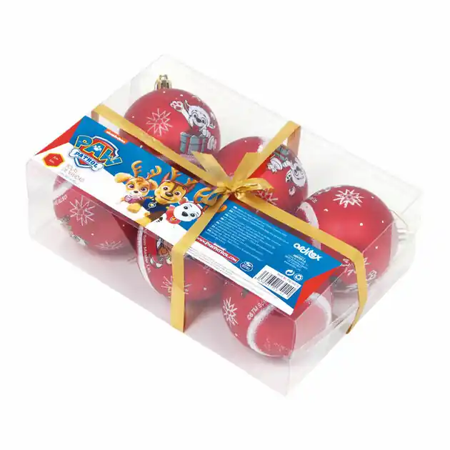 Kinder Kerstballen PAW Patrol Rood, 6st. Laatste Kans