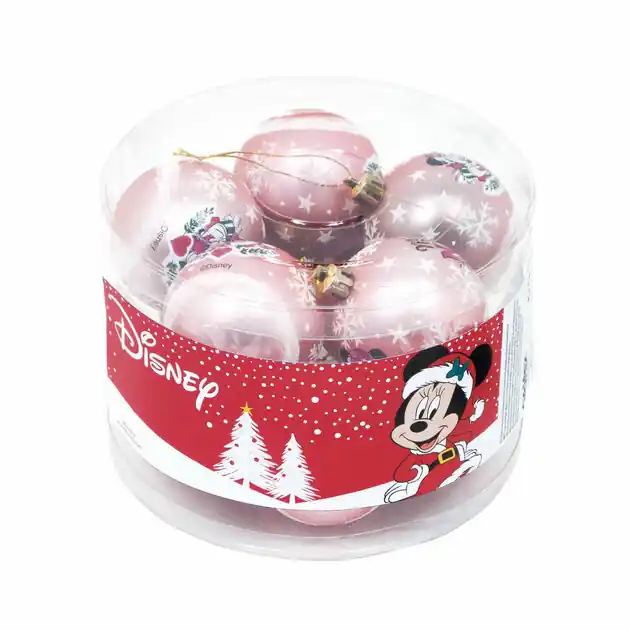 Kinder Kerstballen Minnie Mouse Roze , 10st. Populair