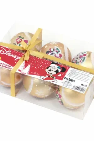 Kinder Kerstballen Minnie Mouse Goud, 6st. Lage Prijs