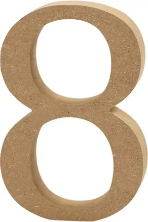 Express Levering 8 cm serie cijfers en letters MDF