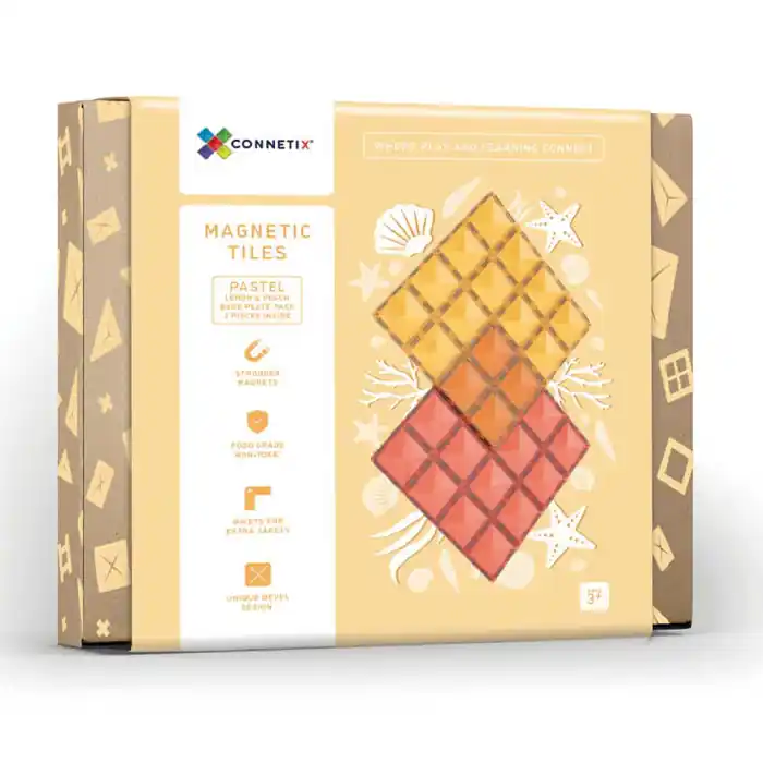 CONNETIX Basis bouwplaten Lemon & Peach (2 stuks) Op = Op