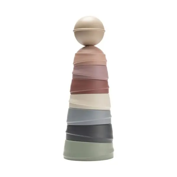 Seizoensaanbieding BIBS Stapeltoren Wobble Tower Pastel Rainbow
