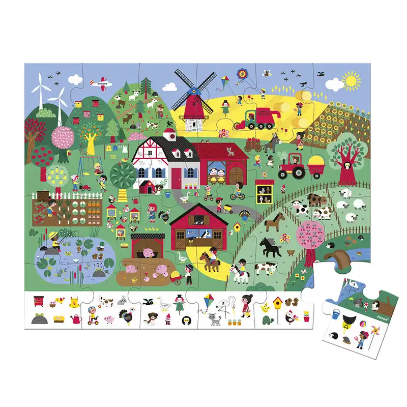 Lage Kosten Janod Puzzelkoffer Zoekpuzzel Boerderij