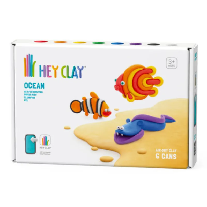 Hey Clay Klei Ocean Clownfish Discus Fish Eel 6-pack Finale Uitverkoop