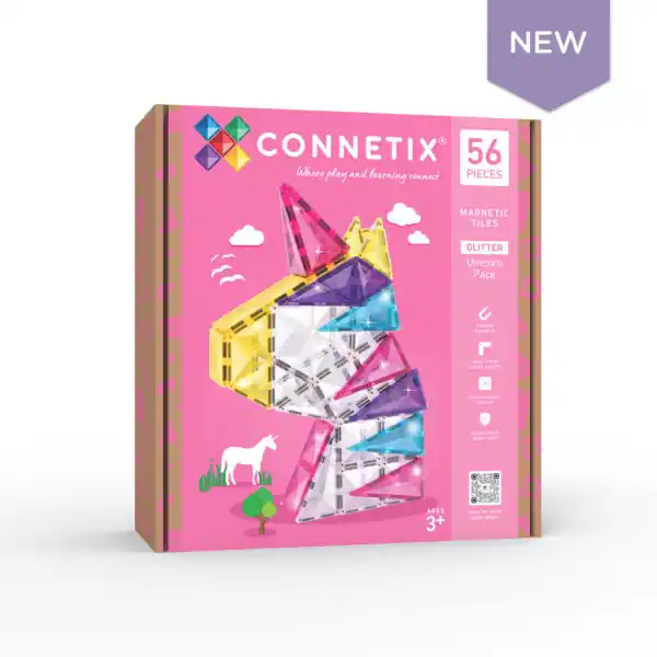 Dagaanbieding CONNETIX Glitter Unicorn Pack (56 stuks)