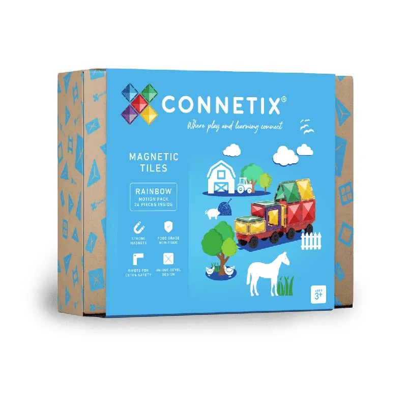 Finale Uitverkoop CONNETIX Rainbow Motion Pack (24 stuks)