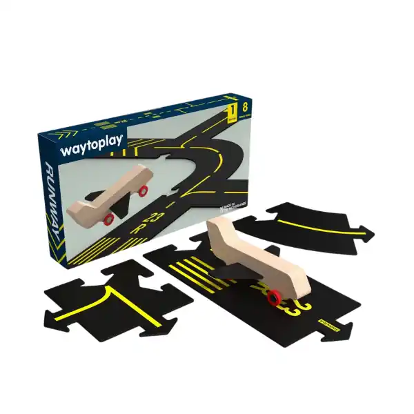 Waytoplay Runway (8 stuks + 1 vliegtuig) Voordeelprijs