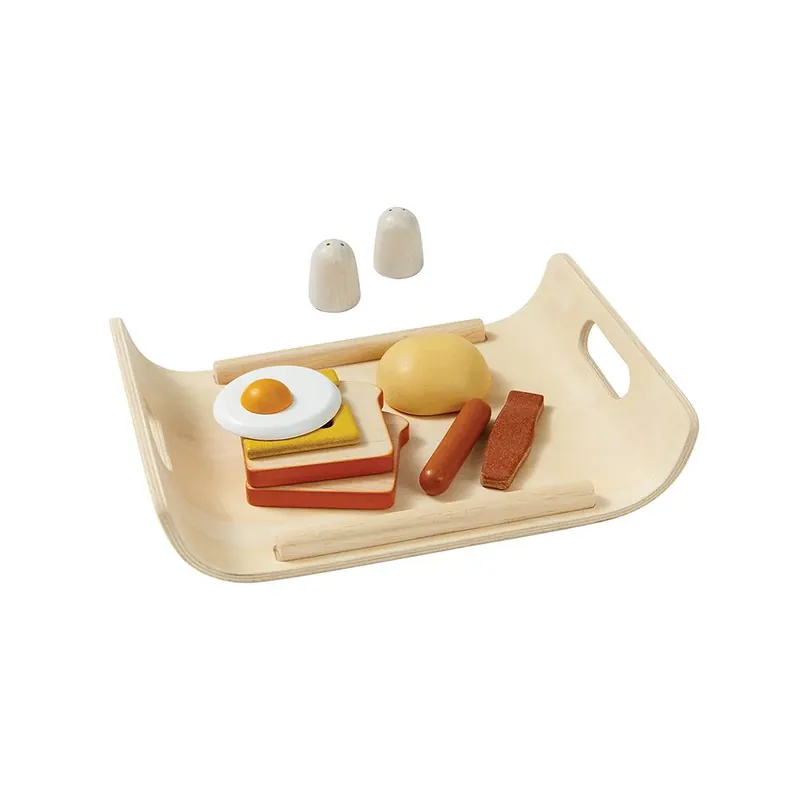 Hoge Kwaliteit PlanToys Houten ontbijtset