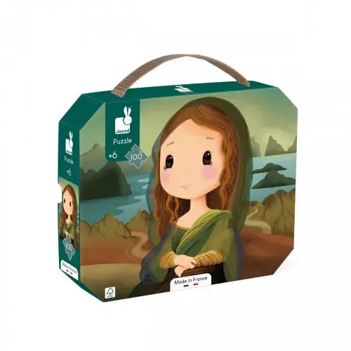 Flitsaanbieding Janod Puzzelkoffer Leonardo Da Vinci