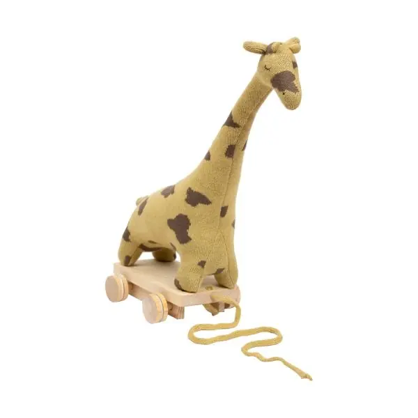 Snelle Levering Smallstuff Gebreid Trekdier Giraf Mustard