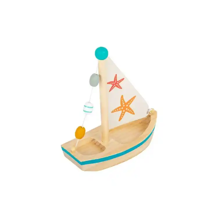 Small Foot Badspeelgoed Houten Zeilboot Zeester Gratis Retour