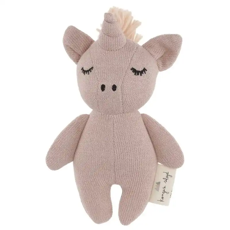 Konges Sløjd Knuffel Unicorn Rose Fawn 16cm Nieuw