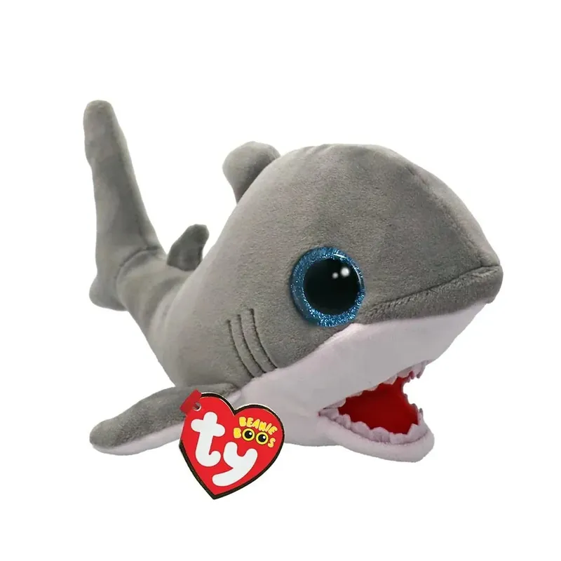 Ty Knuffel Finnegan Shark Gray 15Cm Goedkoop