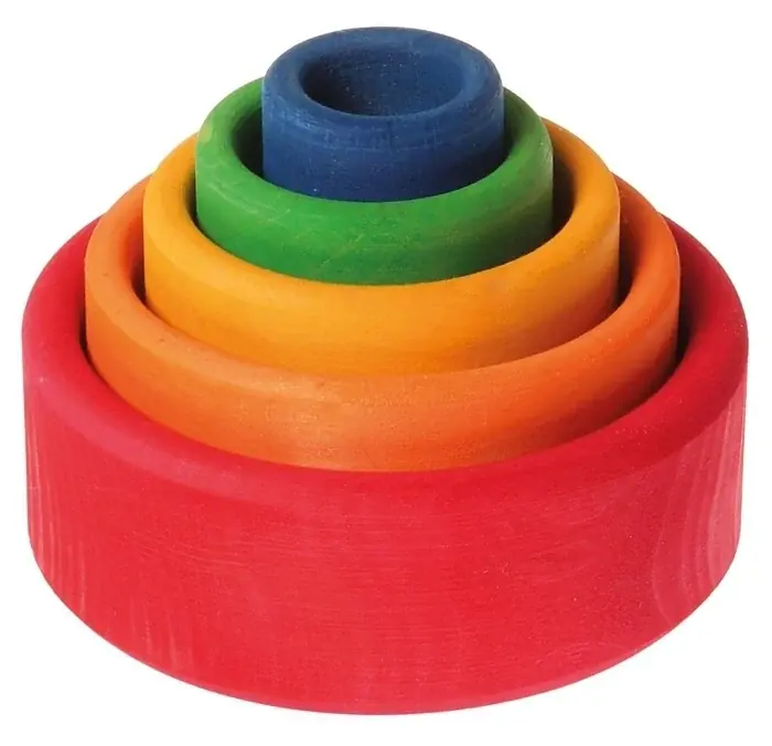 Grimm's Houten Stapelbakjes Rond Rood Weekendaanbieding