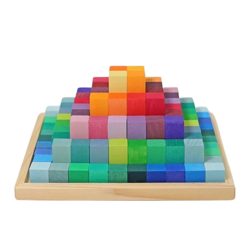 Beperkt Aanbod Grimm's Houten Blokken Piramide Klein