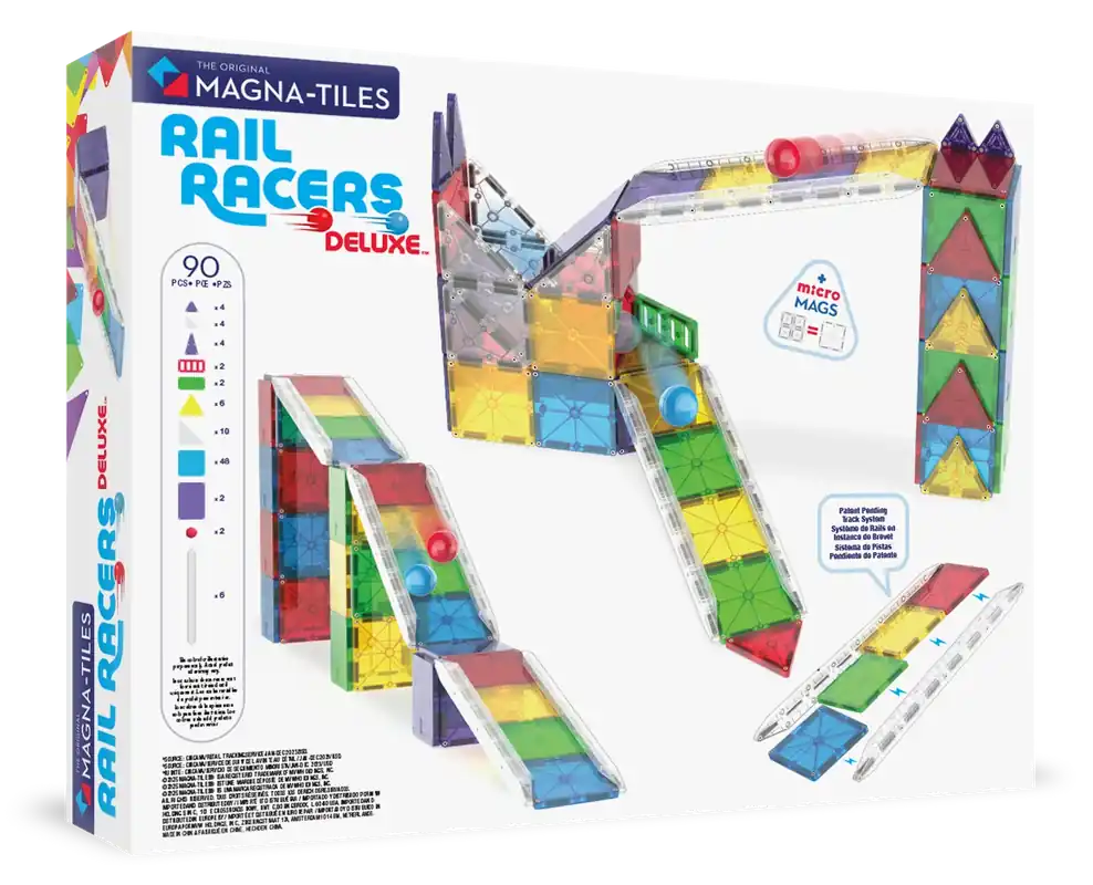 Aanbieding MAGNA-TILES® Rail Racers met microMAGS (90 stuks)