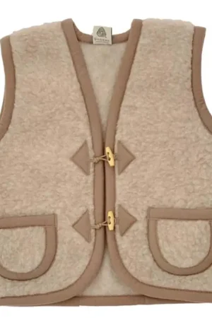Alwero Jr - Vest of bodywarmer Alpen Beige - 100% wol Beperkte Voorraad
