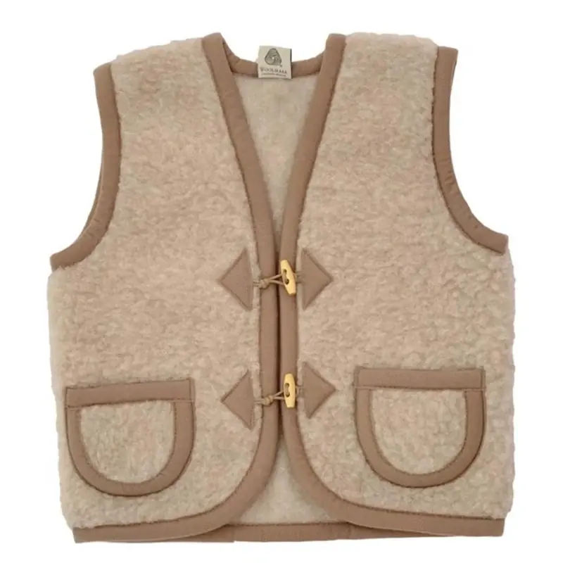 Alwero Jr - Vest of bodywarmer Alpen Beige - 100% wol Beperkte Voorraad