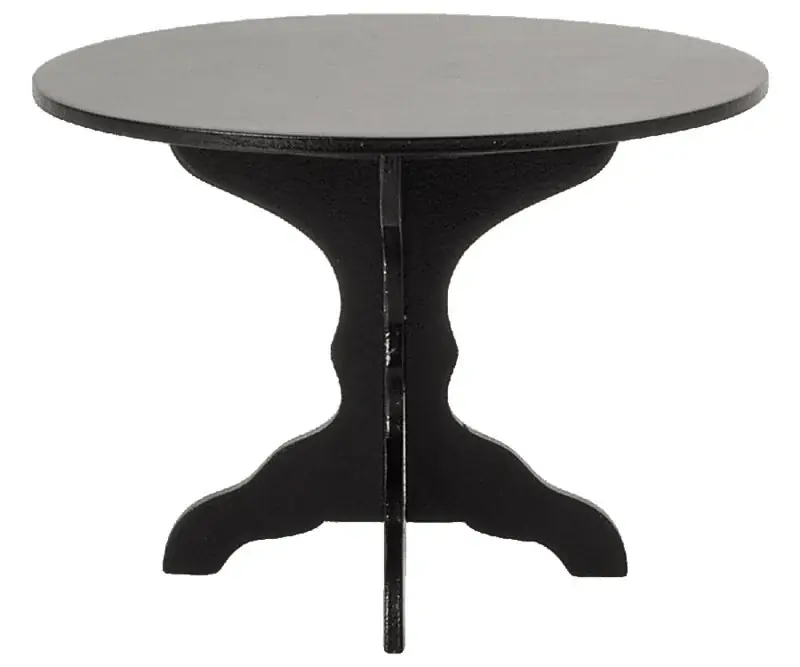 Maileg - Houten tafel ovaal zwart voor in poppenhuis Seizoensaanbieding