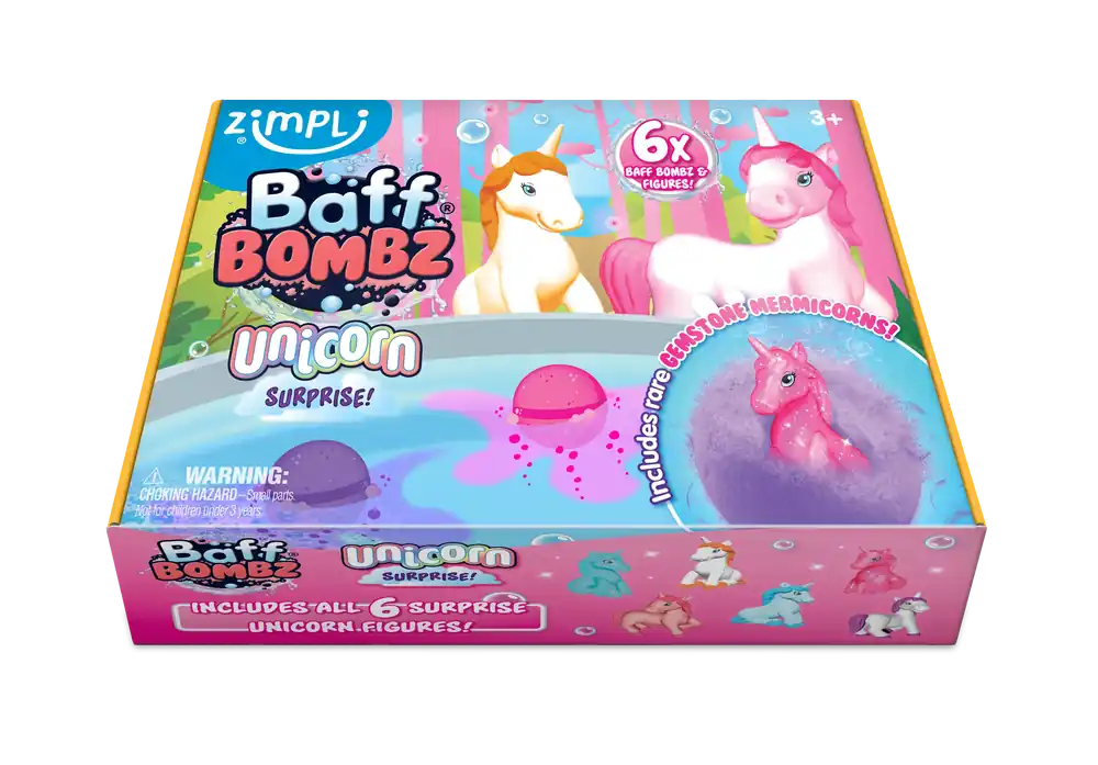 Actieprijs Zimpli Kids - 6 Surprise Badboms met Eenhoorn Gift Set