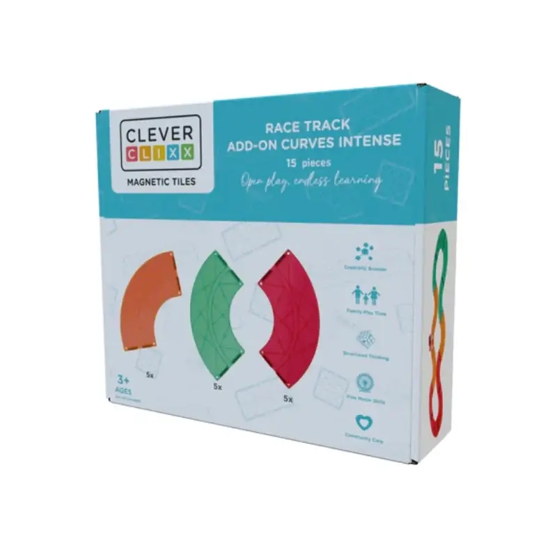 Beste Prijs Cleverclixx - 15-delige uitbreidingsset Race Track Curves Intense