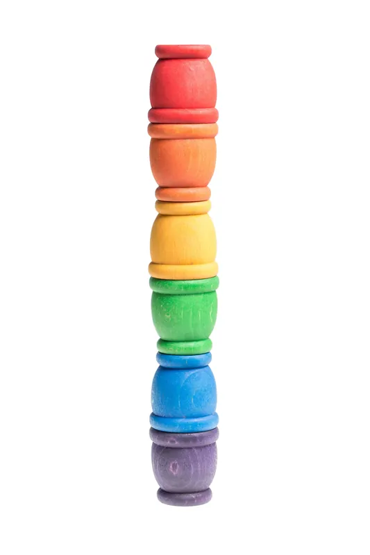 Lage Kosten Grapat - 6 houten bakjes Mates regenboog - Grapat