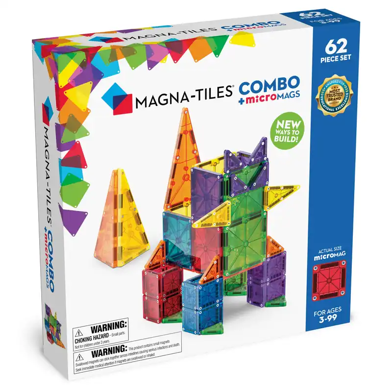 MAGNA-TILES® 62 COMBOset met 46 microMAGS Alleen Vandaag
