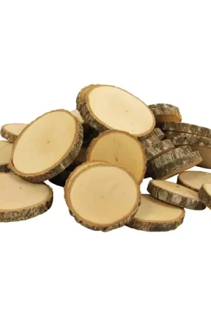 Eduplay - 1kg houten schijven circa 55 stuks | Ø 3-5 cm dikte is 0,5cm Laatste Kans