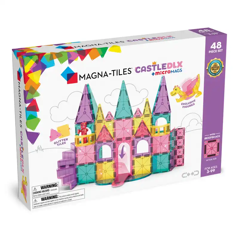 MAGNA-TILES® 48 Castle Deluxe DLX Kasteel set met 8 microMAGS Bestseller