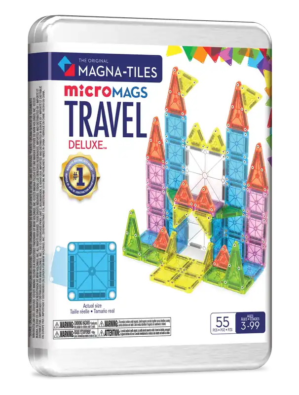 MAGNA-TILES® Travel set Deluxe MicroMags (55 stuks) Laatste Versie