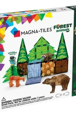 Korting Magna Tiles - Bosdieren (forest) set - Magnetisch Speelgoed 25 stuks