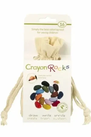 Crayon Rocks - 16 kleuren in ecru katoenen zakje Koop Vandaag