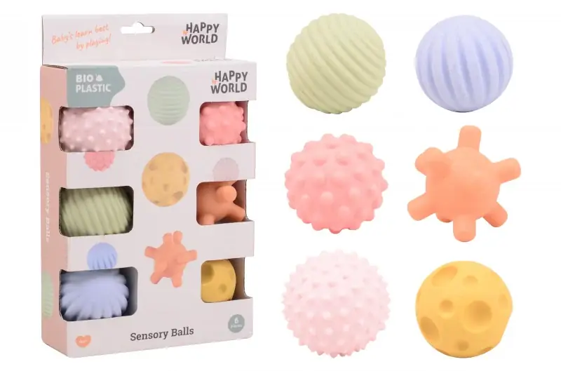 Johntoy - Sensorische motoriek ballen 6 stuks Exclusieve Aanbieding