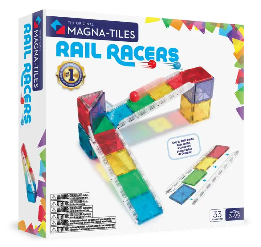 MAGNA-TILES® Rail Racers (33 stuks) Rechtstreeks Van De Fabrikant