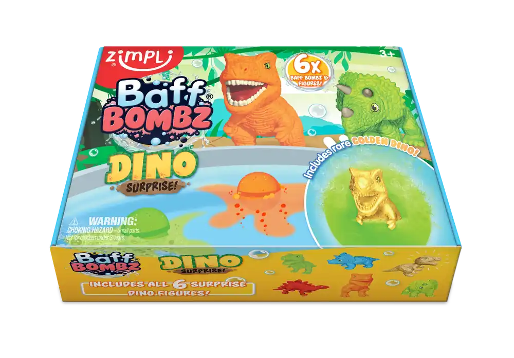 Zimpli Kids - 6 Surprise Badboms met Dino's Gift Set Beperkt Aanbod