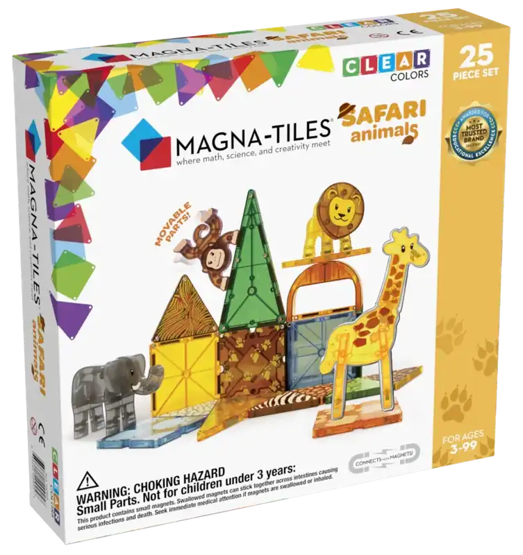 Magna Tiles - Safari Animals Dieren - Magnetisch Speelgoed 25st Bestseller