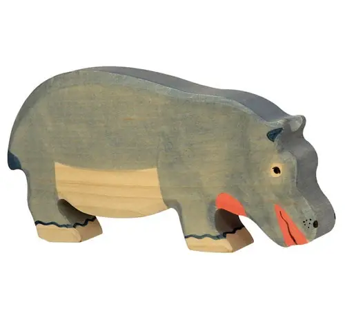 Holztiger - Houten Dieren - Nijlpaard 18 cm Goedkoop
