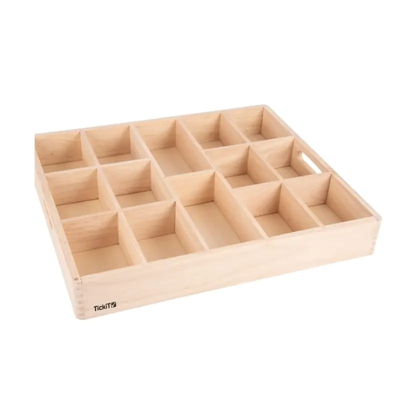 TickiT - Houten sorteerbak (14 vakken) Tijdelijk Beschikbaar