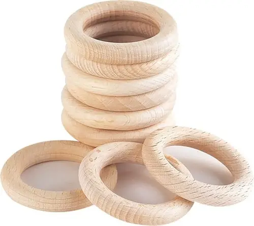 TickiT - houten ringen 7cm (10 stuks) Nieuw