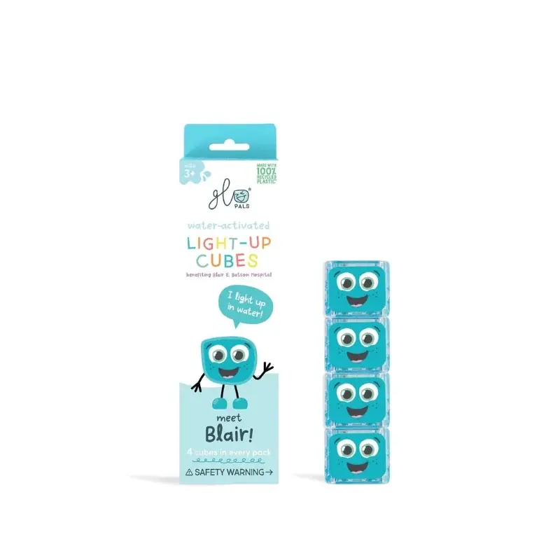 Dagaanbieding Glo Pals - sensorische lichtgevende blokjes voor in bad of sensorisch spel - Blair - 4 stuks