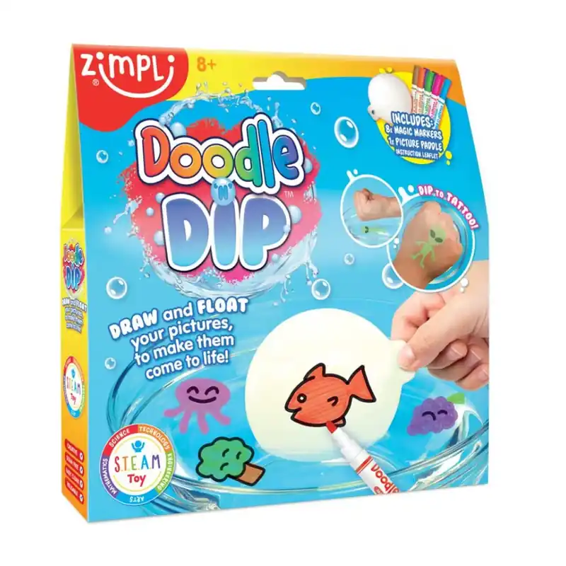 Gereduceerde Prijs Zimpli Kids - Zelfmaak Tattoos Doodle 'n Dip